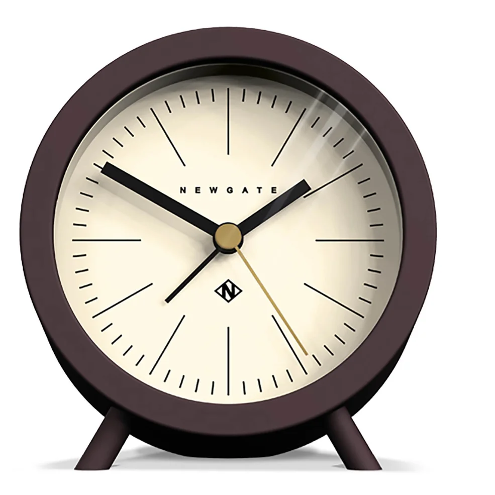 Newgate Fred Barrel Silent Alarm Clock - Chocolate Black Image 1