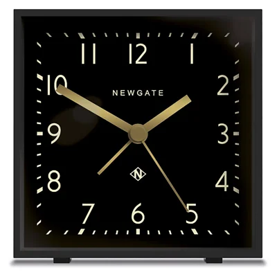 Newgate Cubic Silent Alarm Clock - Gravity Grey