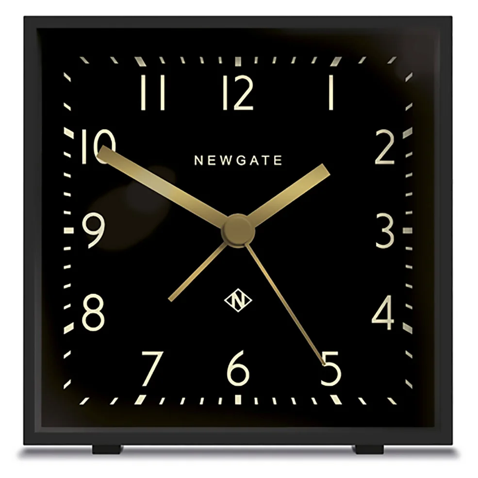 Newgate Cubic Silent Alarm Clock - Gravity Grey Image 1
