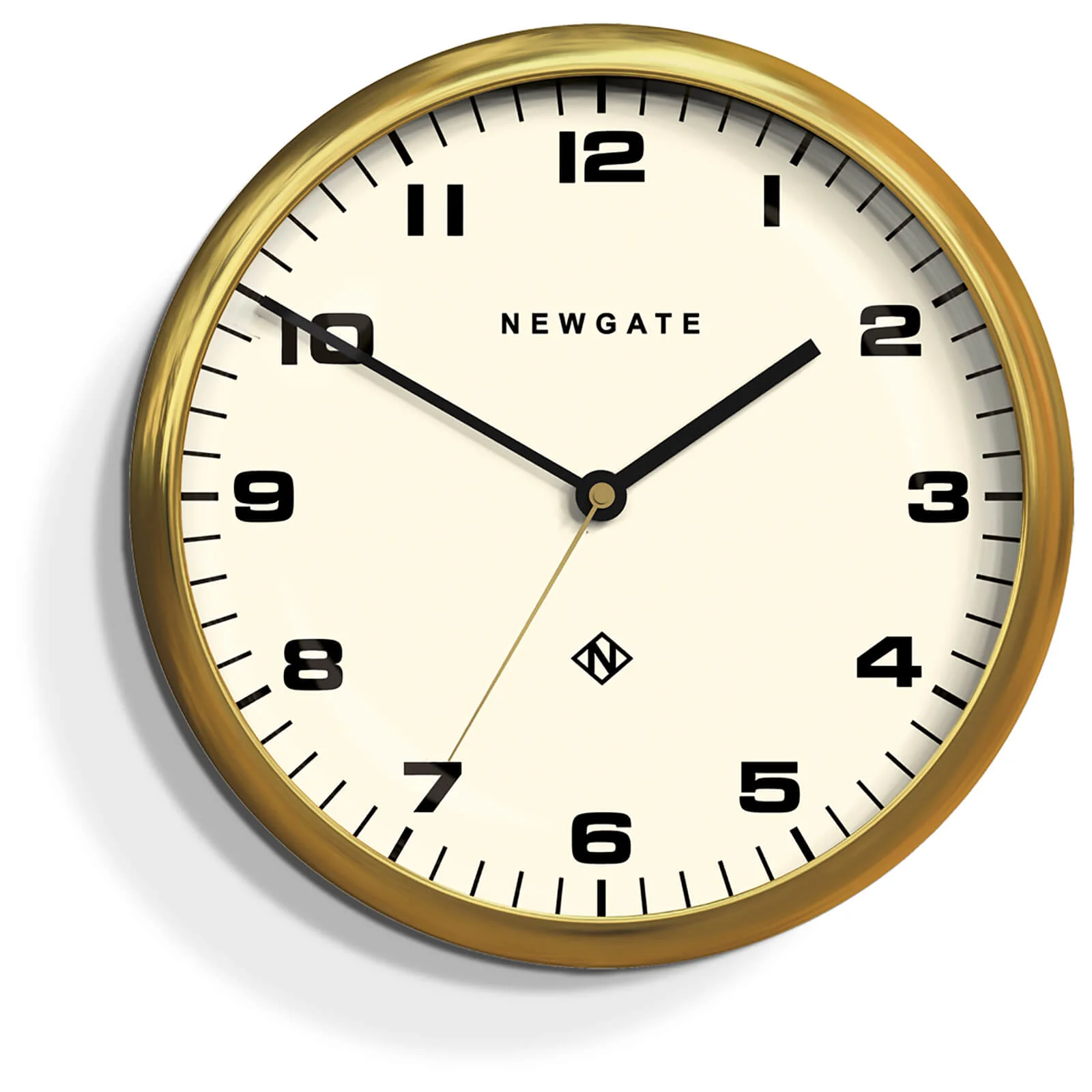 Newgate Chrysler Wall Clock - Radial Brass Image 1