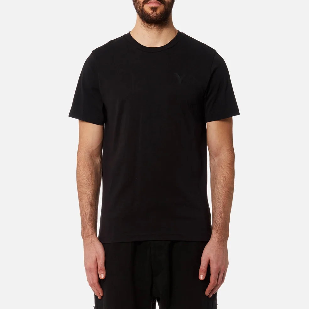 Y-3 Men's Short Sleeve Crew Neck Front T-Shirt - Black Image 1