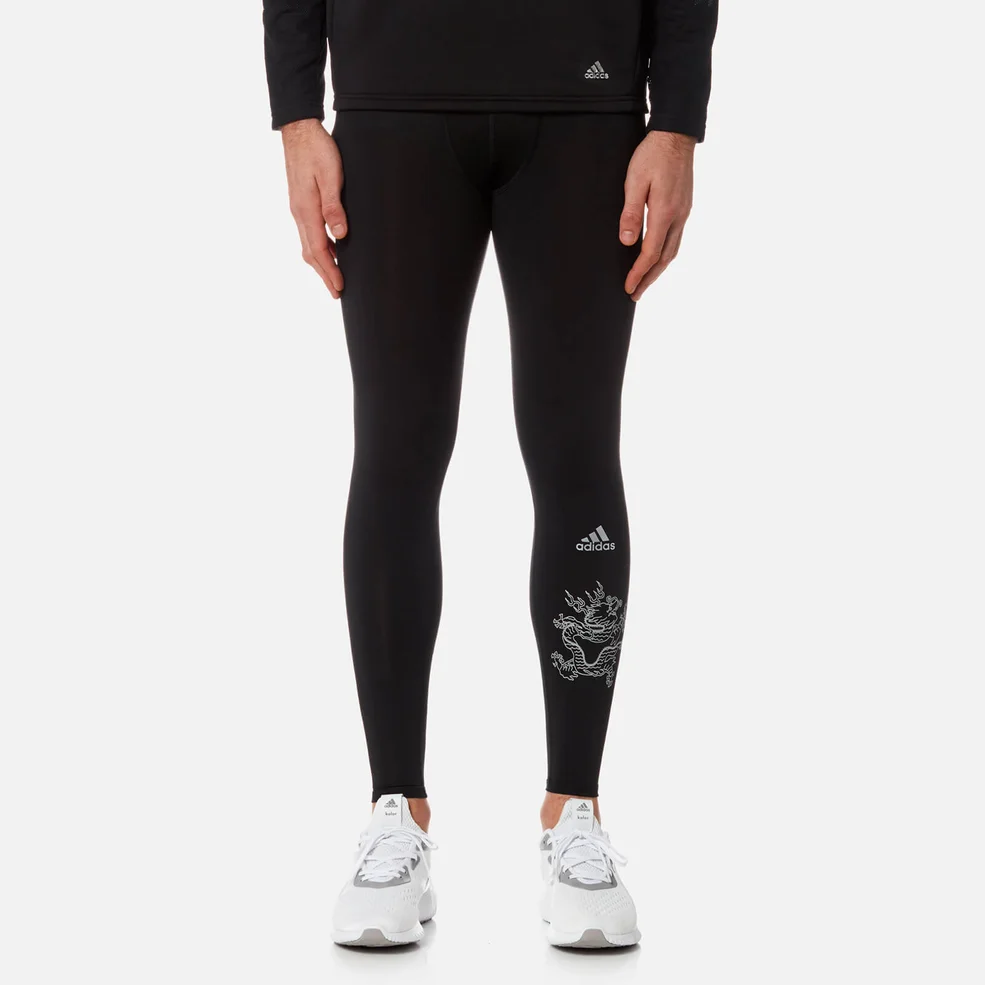adidas by kolor Men's Tech Fit Tights - Black Image 1
