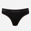 Calvin Klein Women's Logo Thong - Black/Rose Gold - Image 1