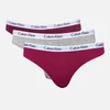 Calvin Klein Women's 3 Pack Bikinis - Enthrall/Grey Heather/Simple Stripe Spark/Brazen - Image 1