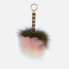 MICHAEL MICHAEL KORS Women's Charms Fur Lollipop Large Pom Pom - Olive/Soft Pink - Image 1
