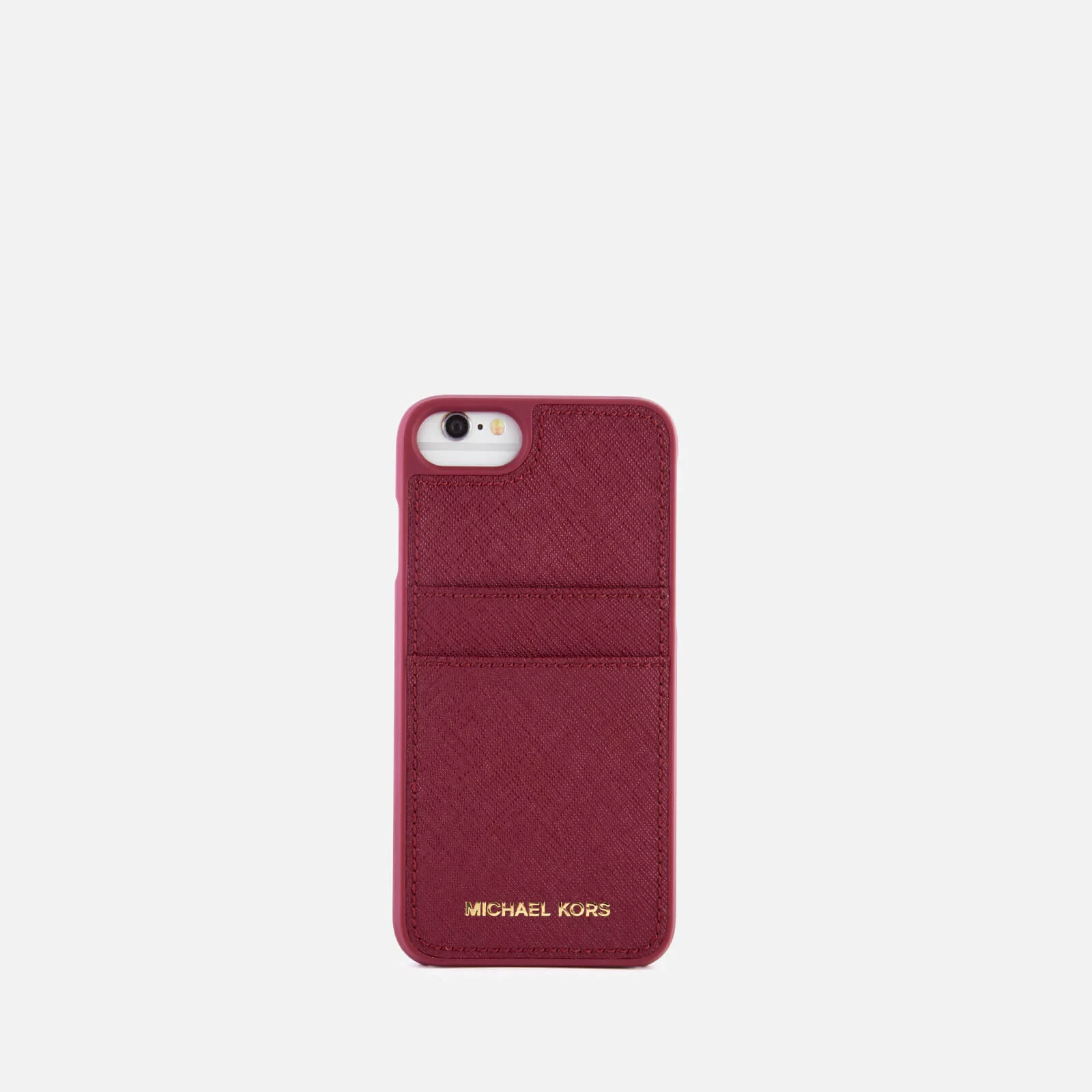 MICHAEL MICHAEL KORS Women's Leather iPhone 7 Cover - Mulberry Image 1