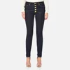 MICHAEL MICHAEL KORS Women's Button Front High Waist Skinny Jeans - Indigo - Image 1