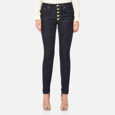 MICHAEL MICHAEL KORS Women's Button Front High Waist Skinny Jeans - Indigo