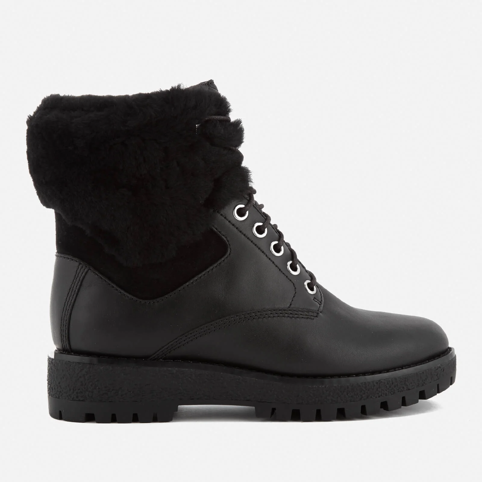 MICHAEL MICHAEL KORS Women's Teddy Leather Lace Up Boots - Black Image 1