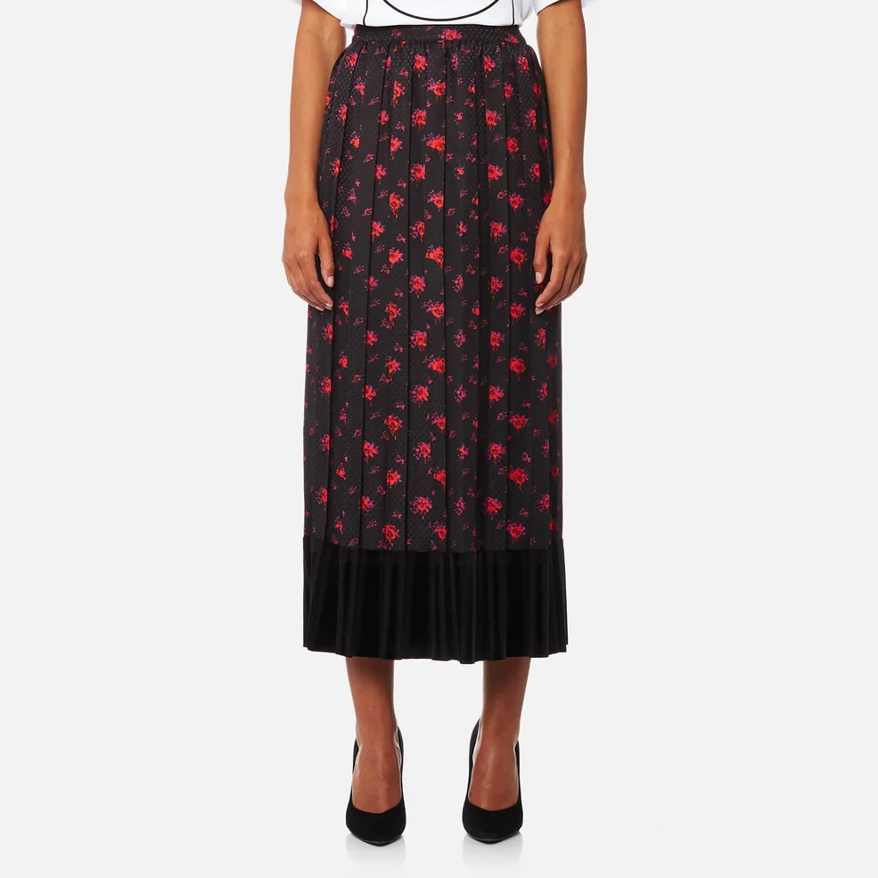 McQ Alexander McQueen Women's Pleated Skirt - Amp floral Image 1