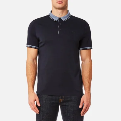 Michael Kors Men's Greenwich Logo Jacquard Short Sleeve Polo Shirt - Midnight