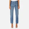 Helmut Lang Women's Reconstructed Straight Jeans - Light Blue Mix - Image 1