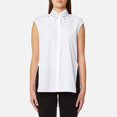 Helmut Lang Women's Eyelet Sleeveless Shirt - White