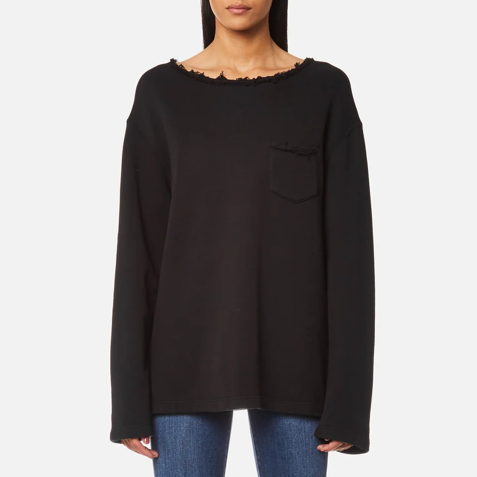 Helmut Lang Women's Raw Detail Sweatshirt - Black Image 1