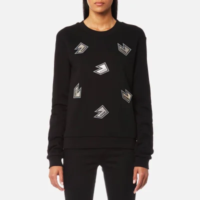 Versus Versace Women's Allover Logo Sweatshirt - Black