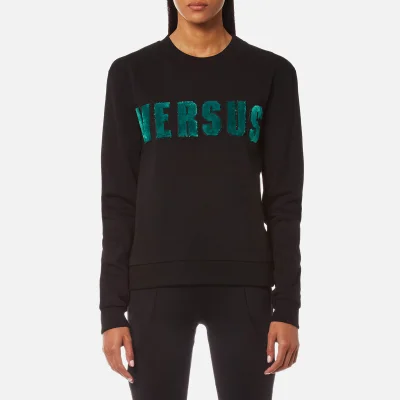 Versus Versace Women's Versus Textured Logo Sweatshirt - Black