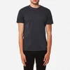 Officine Générale Men's Piping Neck Pigment Dye T-Shirt - Faded Black - Image 1