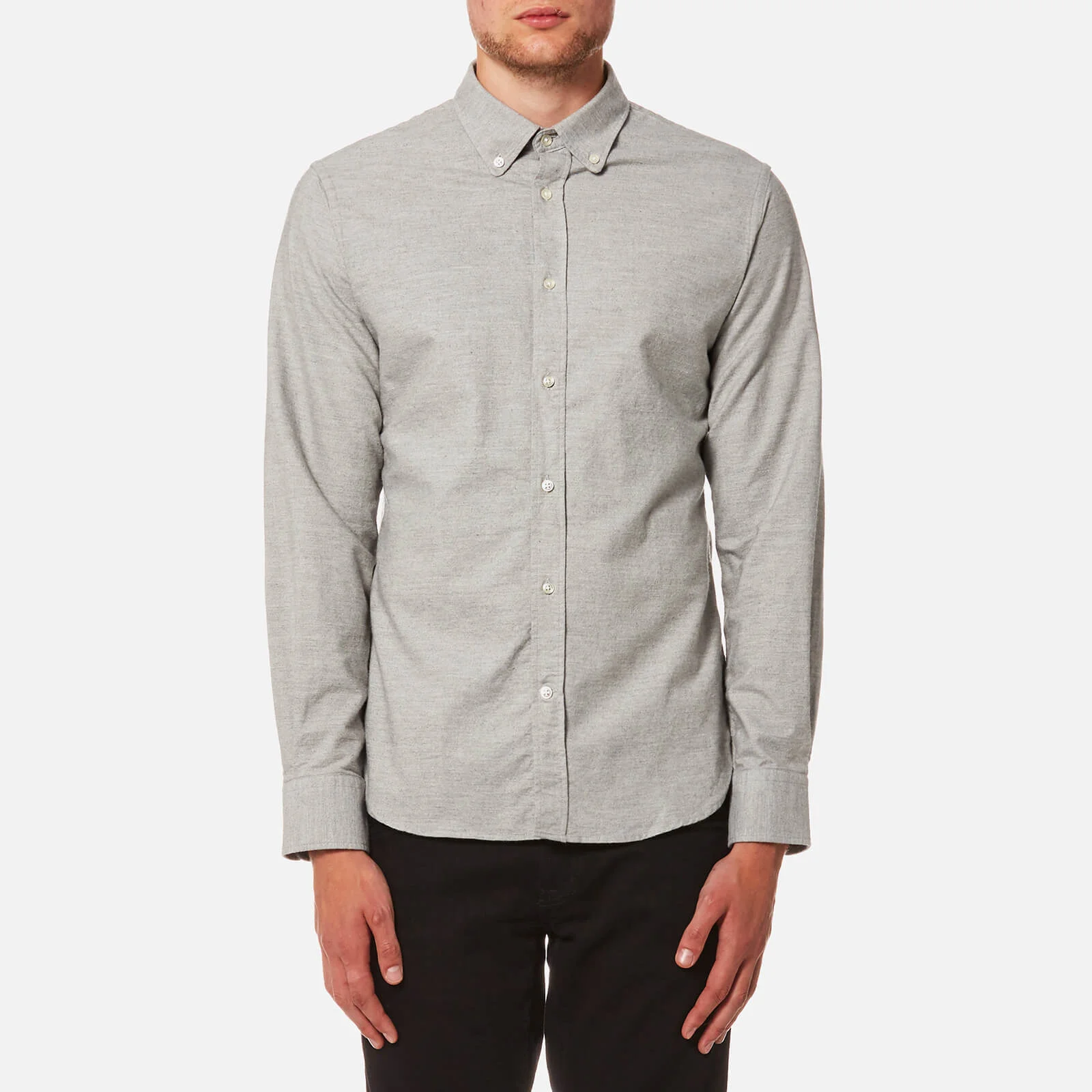 Officine Générale Men's Antime Japanese Brushed Oxford Shirt - Grey Image 1