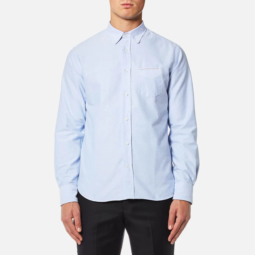 Officine Générale Men's Button Down Oxford Shirt - Sky Image 1