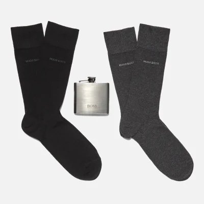 BOSS Hugo Boss Men's Flask and Socks Gift Set - Black