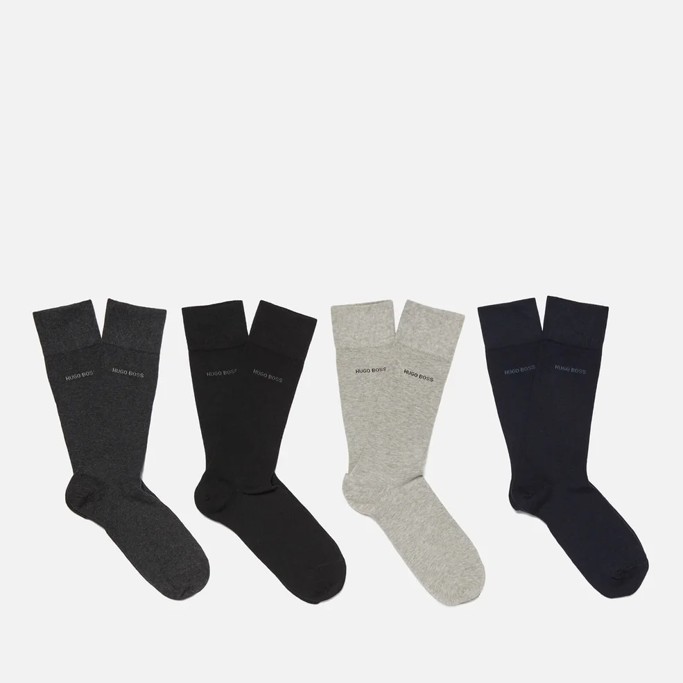 BOSS Hugo Boss Men's 4 Pack Socks Tin - Multi Image 1