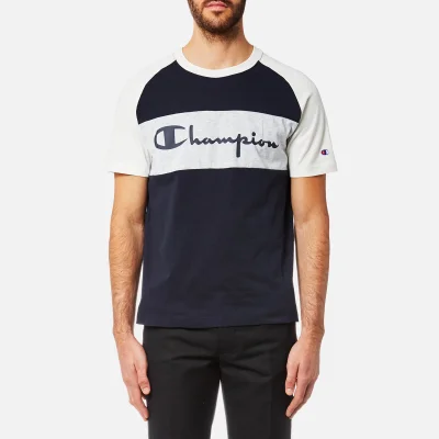 Champion Men's Colour Block T-Shirt - Navy/Grey Marl