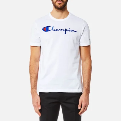 Champion Men's Large Chest Logo Short Sleeve T-Shirt - White