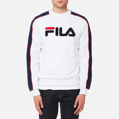 FILA Blackline Men's Toby Crew Neck Sweatshirt - White