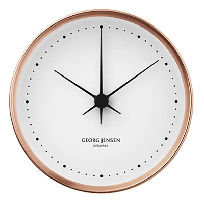 Georg Jensen Henning Koppel Clock - Copper & White - 22cm