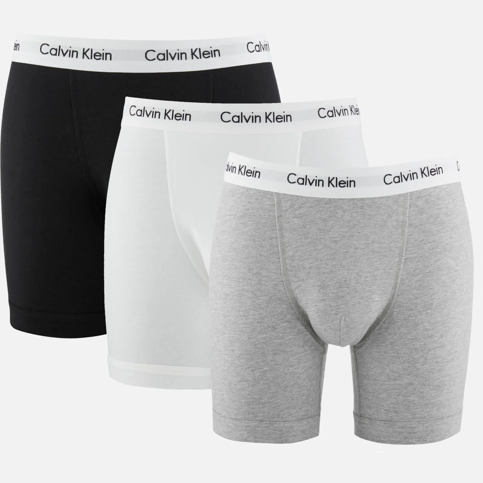 Calvin Klein Men's 3 Pack Boxer Briefs - Black/White/Grey Heather Image 1