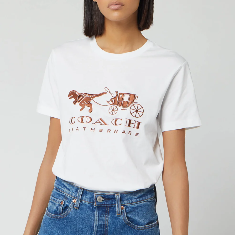 Coach 1941 Women's Rexy and Carriage T-Shirt - White Image 1