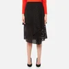 Diane von Furstenberg Women's Front Ruffle Midi Skirt - Black - Image 1