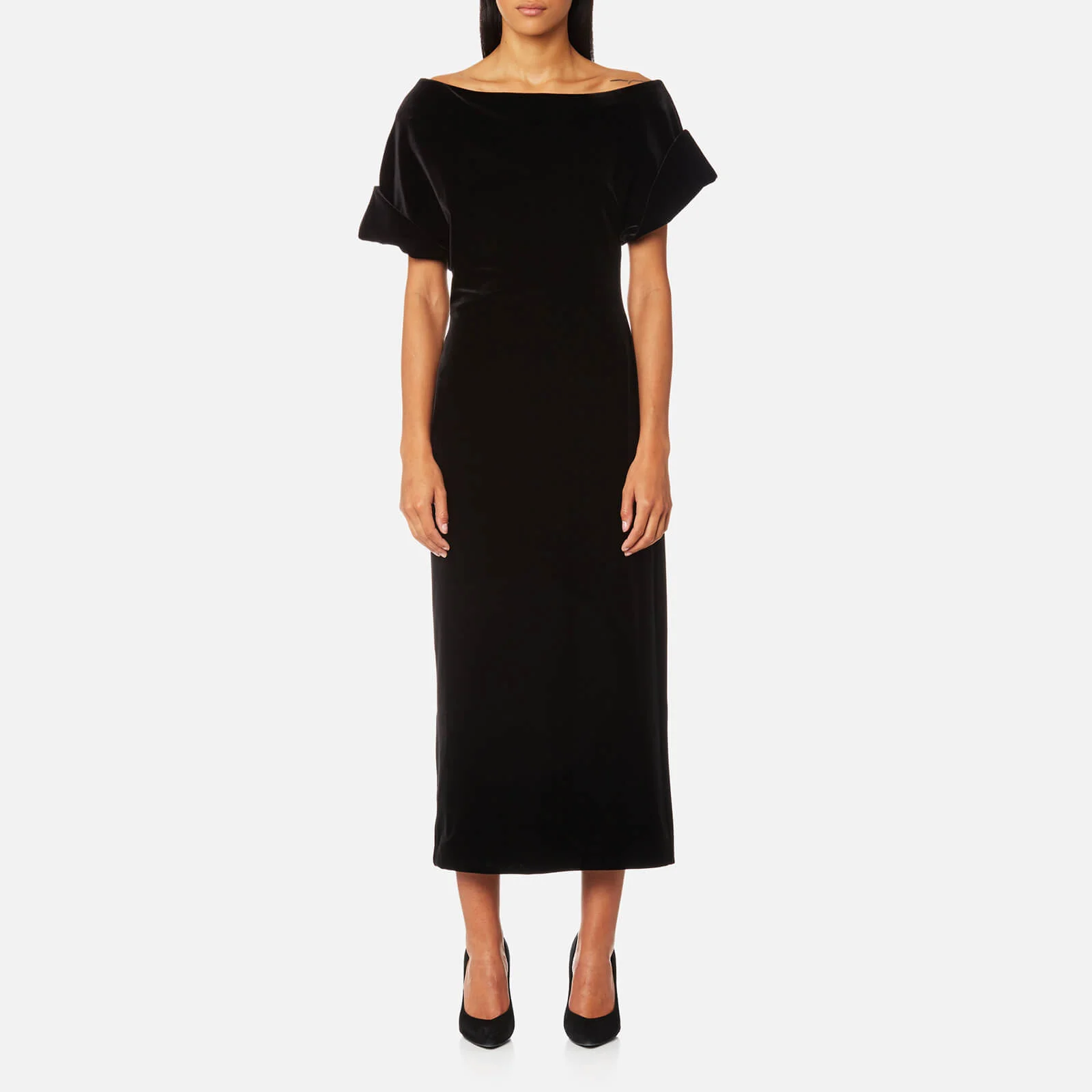 Christopher Kane Women's Stretch Velvet Dress - Black Image 1