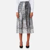 Christopher Kane Women's Midi Foil Skirt - Silver - Image 1