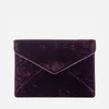 Rebecca Minkoff Women's Leo Velvet Clutch Bag - Dark Cherry - Image 1