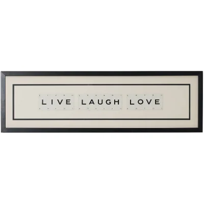 Vintage Playing Cards Live Laugh Love Framed Wall Art