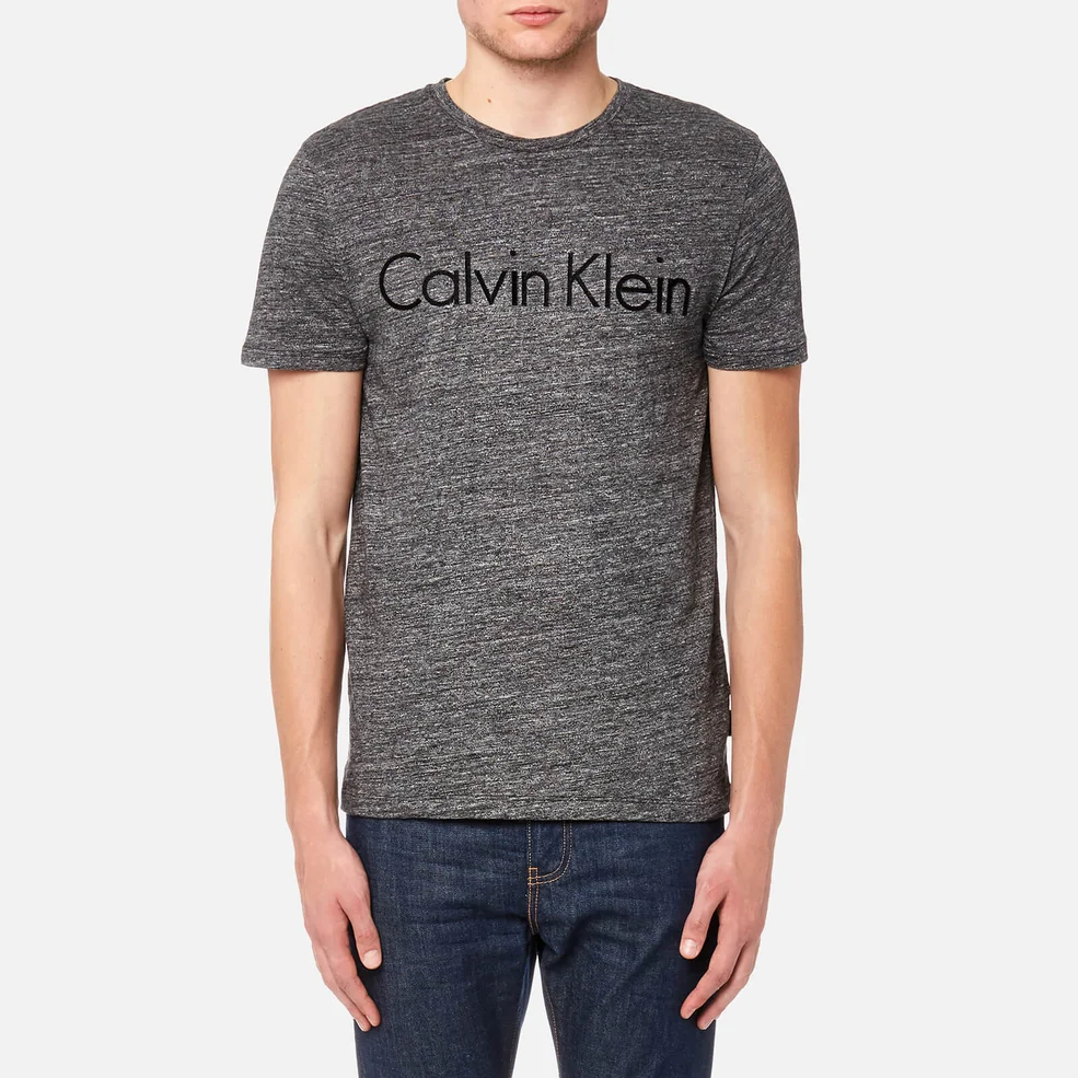 Calvin Klein Men's Jalo 4 Embroidered T-Shirt - Asphalt Heather Image 1