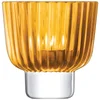 LSA Pleat Tealight Holder - 9.5cm - Amber - Image 1