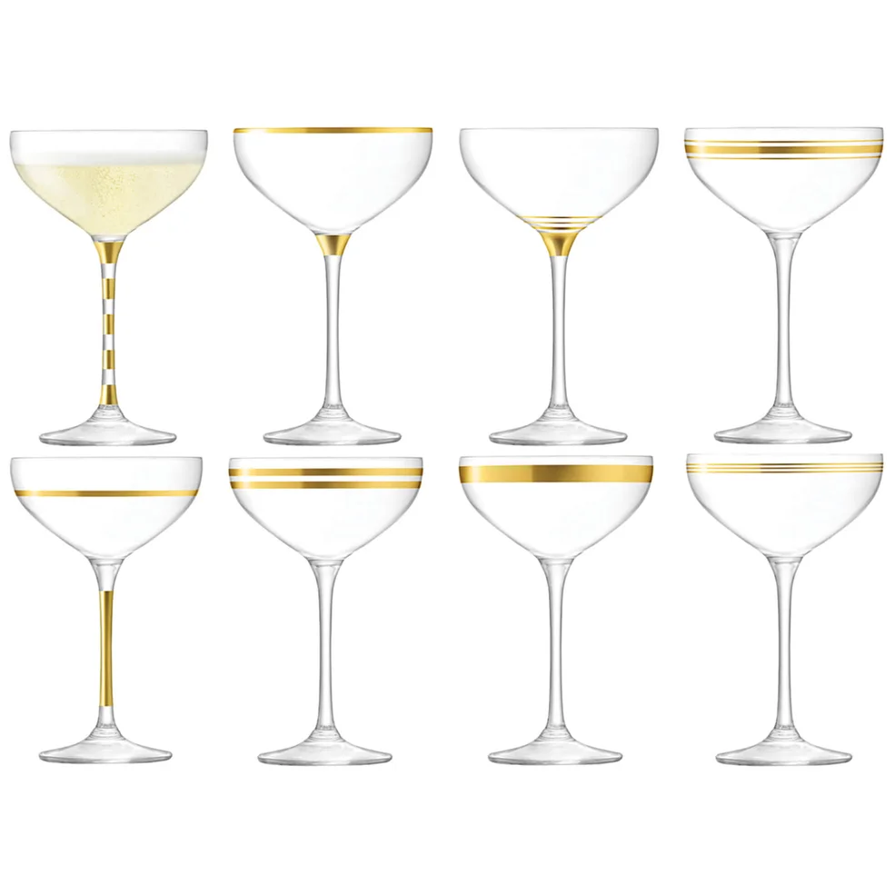 LSA Deco Champagne Saucers - 235ml (Set of 8) Image 1