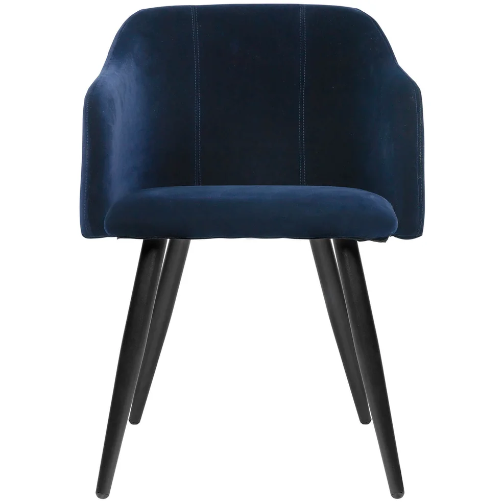 Broste Copenhagen Velvet Pernille Chair - Insignia Blue Image 1