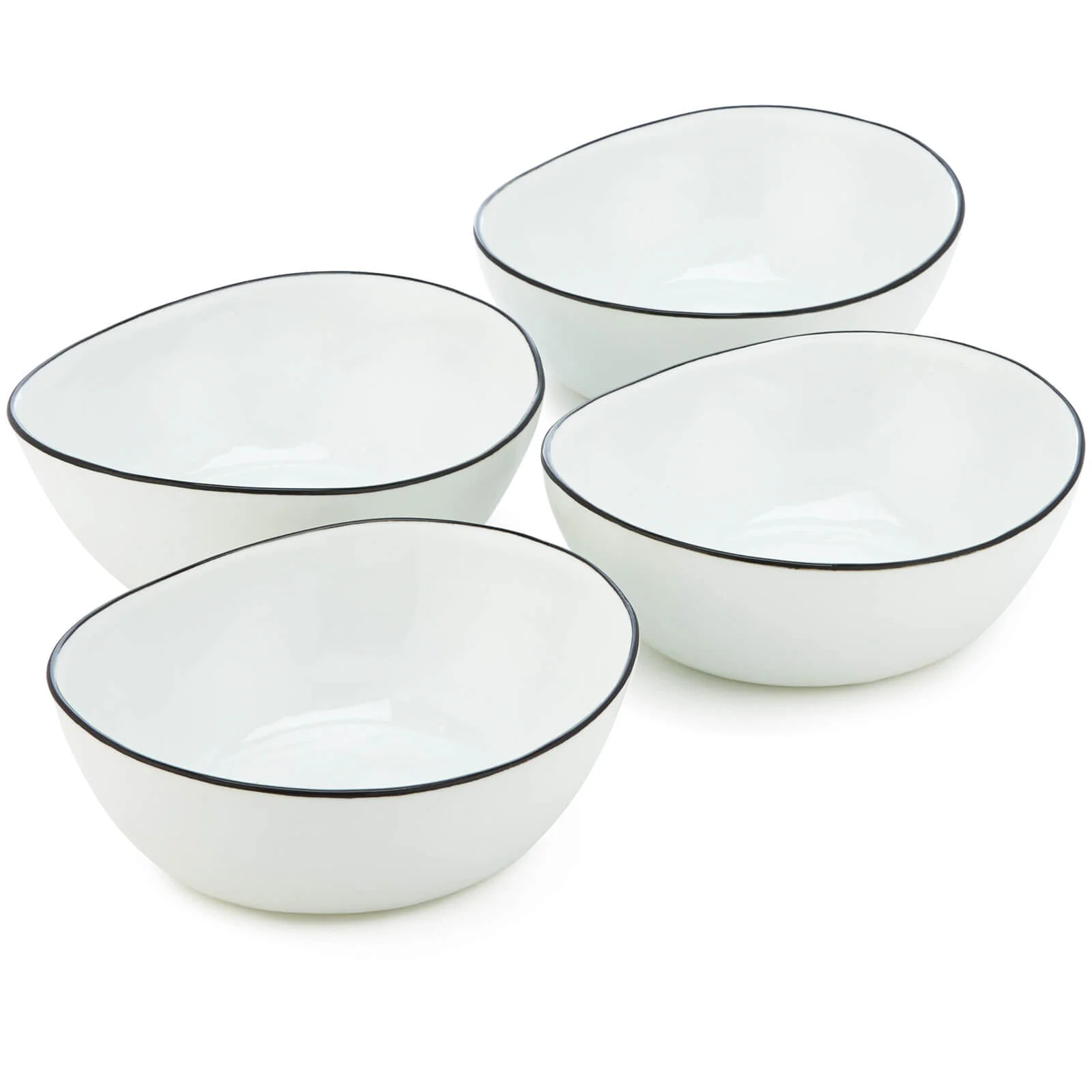Broste Copenhagen Salt Bowl - White (Set of 4) Image 1