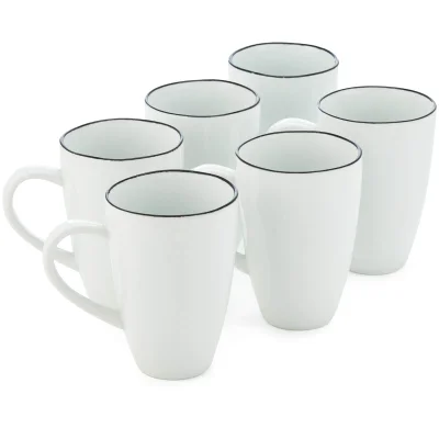Broste Copenhagen Salt Mug - White (Set of 6)