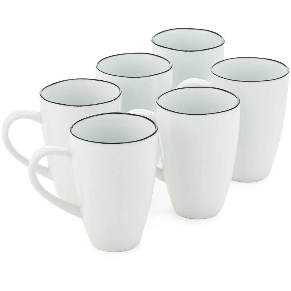 Broste Copenhagen Salt Mug - White (Set of 6) Image 1