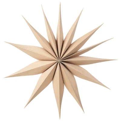 Broste Copenhagen Wooden Star Decoration Venok Medium - Natural