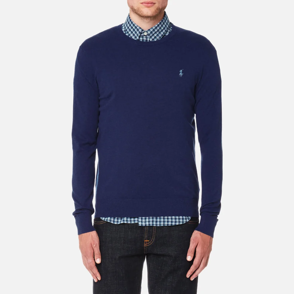 Polo Ralph Lauren Men's Cotton Blend Long Sleeve Sweater - Navy Image 1