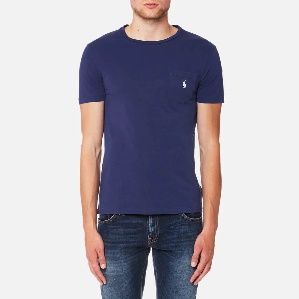 Polo Ralph Lauren Men's Custom Fit T-Shirt - Yale Blue Image 1