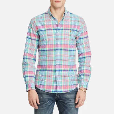 Polo Ralph Lauren Men's Oxford Slim Fit Long Sleeve Shirt - Pink/Blue