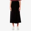 McQ Alexander McQueen Women's Velvet Fluid Skirt - Black - Image 1