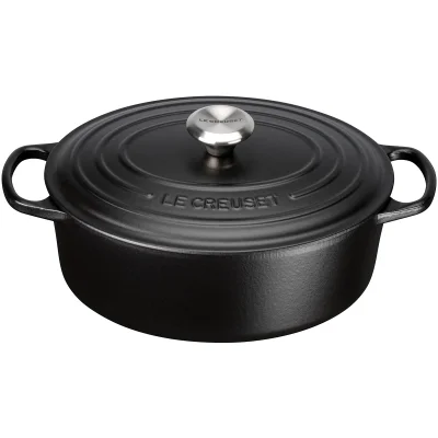 Le Creuset Signature Cast Iron Oval Casserole Dish - 23cm - Satin Black