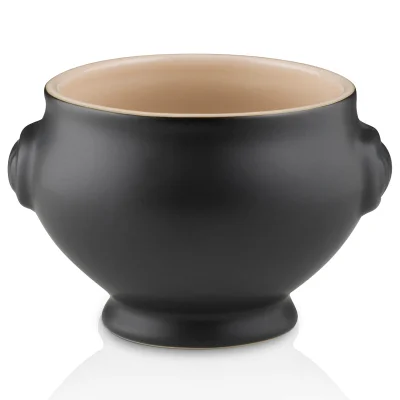 Le Creuset Stoneware Heritage Soup Bowl - Satin Black